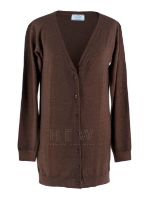 Prada Copper Cashmere Longline Cardigan