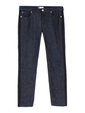 Lanvin Dark Wash Jeans W/ Satin Side Stripe