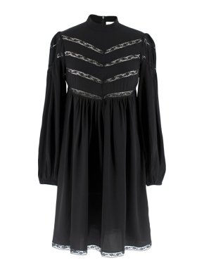Zimmermann silk black high neck mini dress
