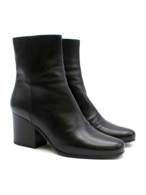 Dior black leather ankle boots