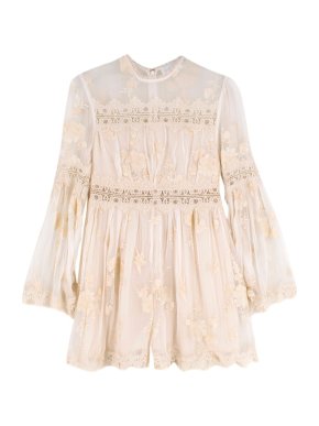 Zimmermann Bohemian Ivory Lace Playsuit