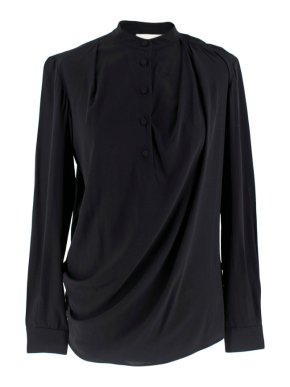 3.1 Phillip Lim Black High Neck Silk Blouse