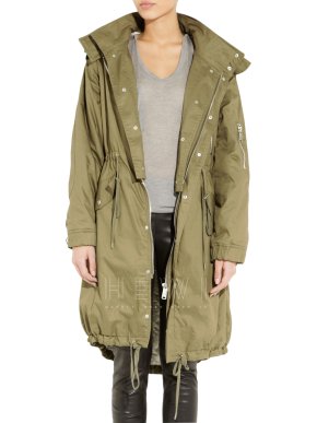 McQ Khaki Convertible Trench Coat