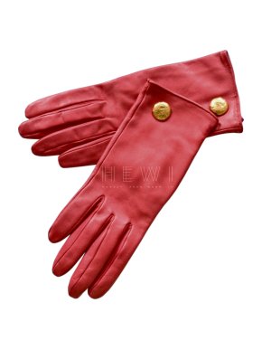 Christian Lacroix vintage red leather gloves