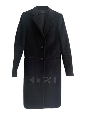 Joseph Navy Wool Single Breasted Coat