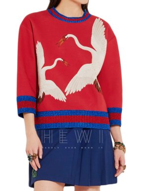 Gucci for Net-A-Porter Printed bonded cotton-jersey sweatshirt