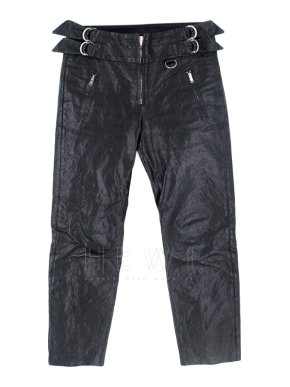 Isabel Marant Cropped Buckle Detail Leather Pants