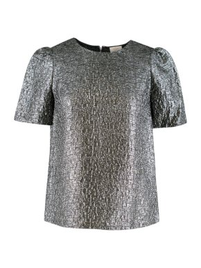 Kate Spade Metallic Silver Blouse