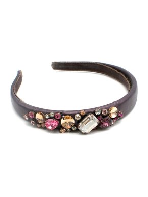 Miu Miu Bejeweled Purple Headband
