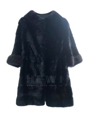 Rosestart Mink Fur Coat W/ Fox Fur Cuffs