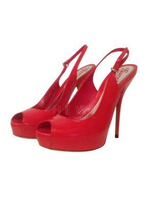 Gucci Red Slingback Sandals