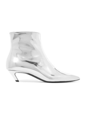Balenciaga Talon Slash mirrored-leather ankle boots