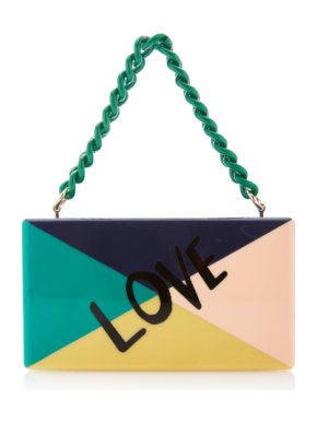 Edie Parker Colour Block Love Jean Clutch