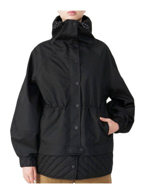 Ganni Black Gabardine Drop Shoulder Jacket - New Season