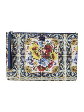 Dolce & Gabbana Majolica Print Pouch
