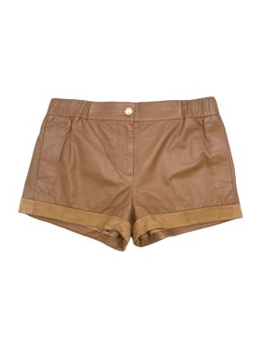 Louis Vuitton Brown Leather Lambskin Shorts