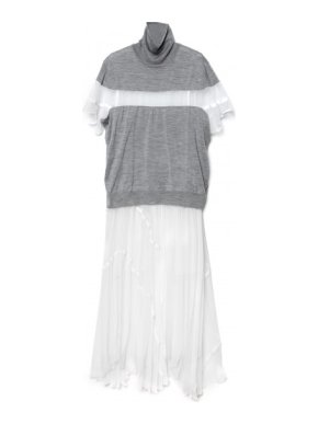 John Smedley x Sacai Grey Maxi Dress
