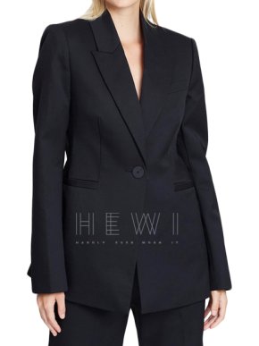 Camilla And Marc Rhea Single-Breasted Black Wool Jacket