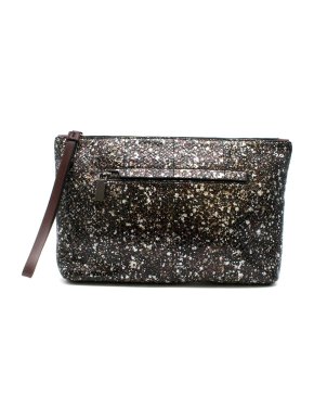 Alexander McQueen Snakeskin Paint Splash Pouch