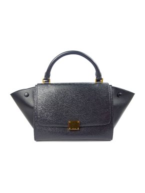 Celine Black Safiano leather Trapeze Bag