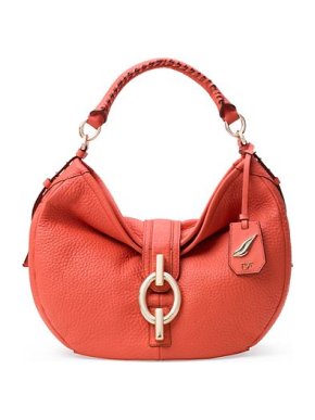 Diane Von Furstemberg Sutra Leather Hobo Bag In Sunburnt