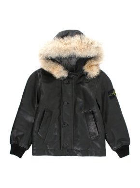 Stone Island Junior Leather Jacket