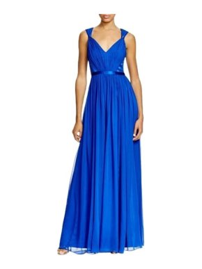 Vera Wang Blue Draped Gown