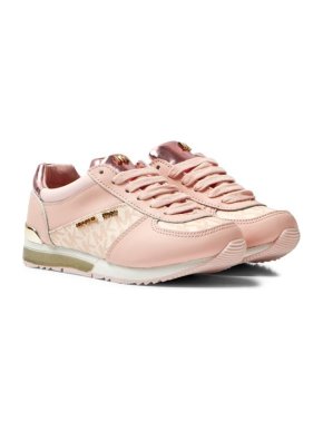 Michael Kors Pink Zia Allie Wrap Lace Up Trainers