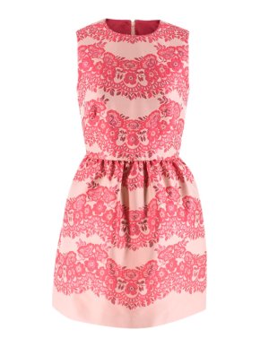 Red Valentino Pink Floral Jacquard Mini Dress