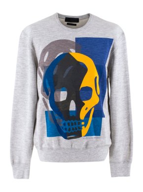 Alexander McQueen Grey Skull Pullover