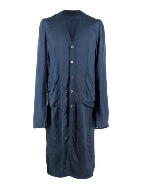 Alexander McQueen Men's Blue Silk Smoking Jacket