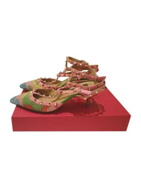 Valentino Multi-Coloured Crystal Embellished Sandals