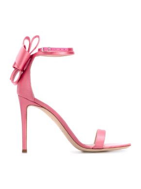 Giuseppe Zanootti Pink Satin Bow Detail Sandals