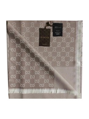 Gucci Wool & Silk Beige Scarf