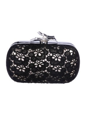 Diane Von Furstenberg Black Lace Clutch