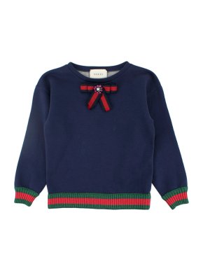 Gucci Web Stripe Bow Detail Jumper