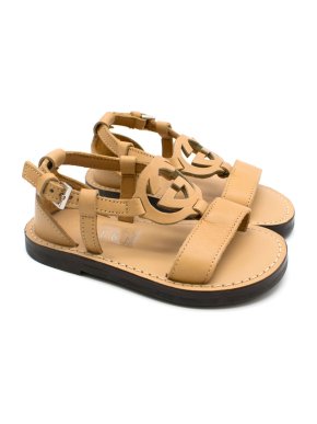 Gucci Kid's 20 GG Nude Leather Sandals