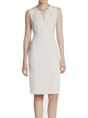 BCBG Maxazria light gray Samantha dress