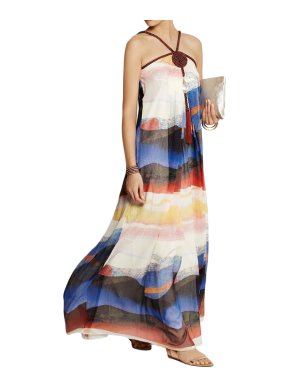 DVF silk chiffon Teddy maxi dress