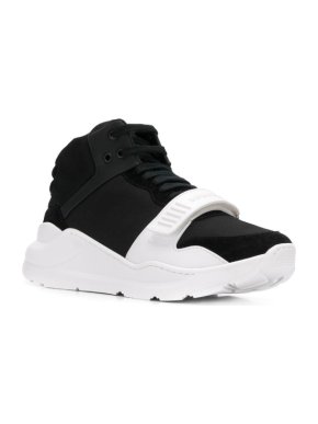 Burberry Suede And Neoprene High-top Sneakers