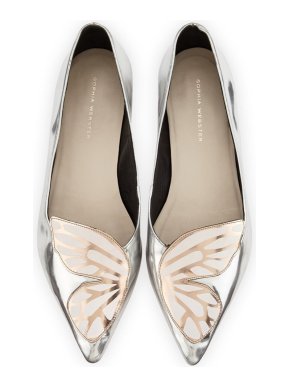 Sophia Webster Bibi Butterfly Silver Flats