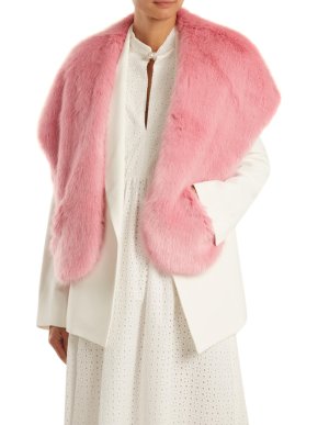 Shrimps Pink Angel Faux Fur Scarf