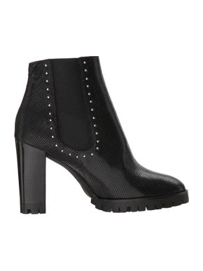 The Kooples Reptile-effect Leather Boots With Studs