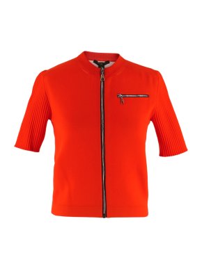 Louis Vuitton Red Zip Front Sport Top