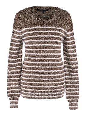 Gucci striped angora and silk blend with silver flecks sweater
