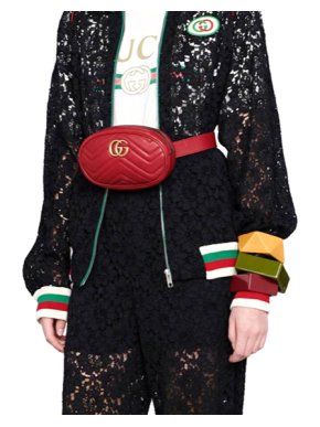 Gucci Marmot red leather belt bag