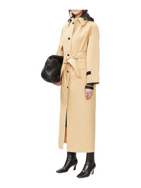 KASSL Editions hooded woven trench coat S