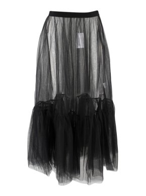 Osman Tulle Skirt with Founce Hem 10
