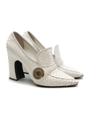 Louis Vuitton Cruise Collection '15 White Python Pumps