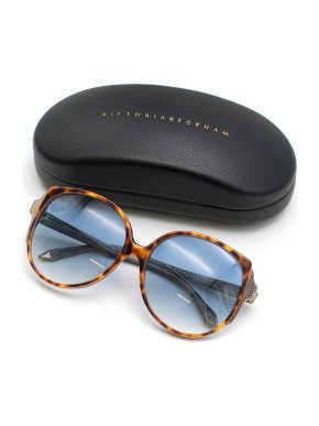 Victoria Beckham Oversize Tortoiseshell Frame Sunglasses